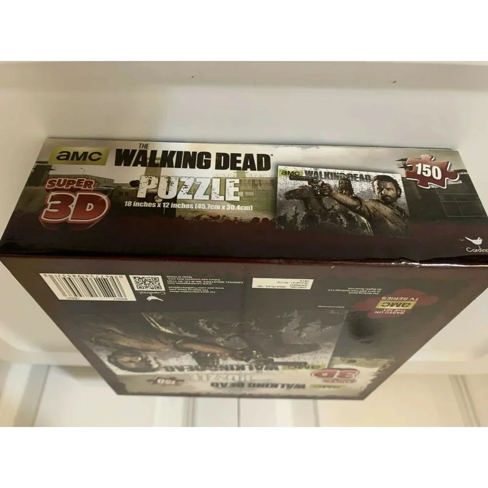 New Walking Dead Super 3-D Puzzle 150 pcs Rick Michonne 18x 12 inch AMC Cardinal